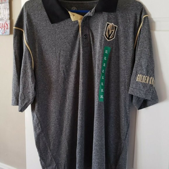 New NHL Vegas Golden Knights Gray Polo Golf Shirt Size XL NWT New with Tags - Picture 3 of 7